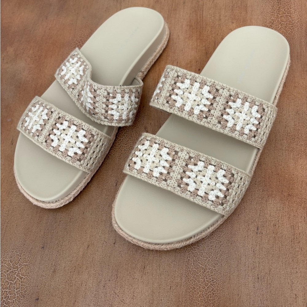 American Eagle Crochet Slide Sandals